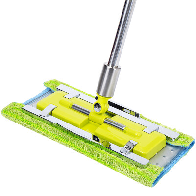 

The United States Tim Leijia Pattaya large flat mop retractable stainless steel rod clamp towel ultrafine fiber flat drag mop with a piece of cloth MTL-PT007