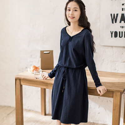 

Платье с длинным рукавом INMAN V Ошейник с длинным рукавом Navy Blue M 1861101090