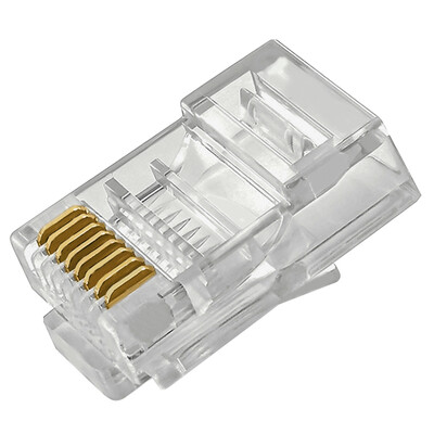 

Akihabara CHOSEAL ultra-five crystal head gold-plated RJ45 project crystal head 8P8C computer network cable connector 100 QS905Z100H