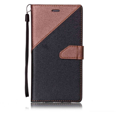 

Black + brown Design PU Leather Wallet Case Classic Flip Cover with Stand Function and Credit Card Slot for IPHONE 6 PLUS/6S PLUS