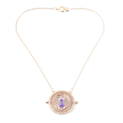 

Cool Fashion Magic Time Turner Necklace Rotating Spins Hourglass Necklace