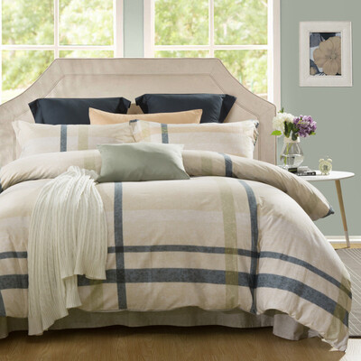 

BoYing Home Textiles BEYOND Bedding Set Double Cotton Twill Quilt Cover Sheet Cotton Four Piece 18m Bed Snow Connaught 220 240cm
