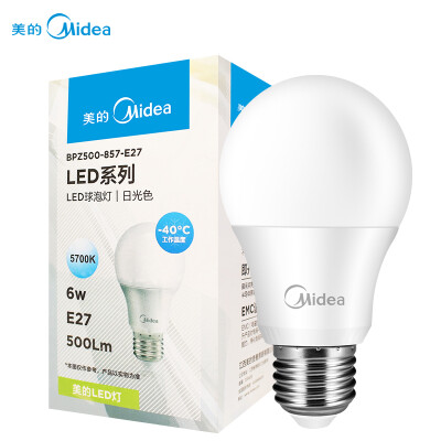 

Midea (Midea) Светодиодная лампа Bubble 6W E27 Большая резьба 5700K Daylight Single