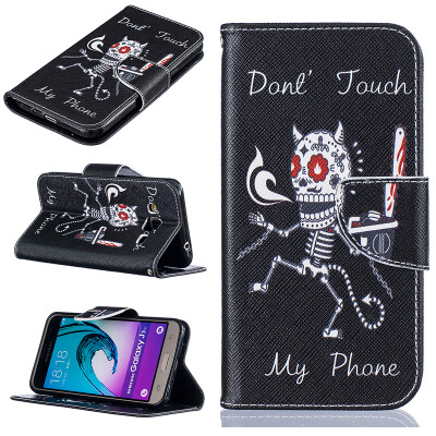 

Bone Design PU Leather Flip Cover Wallet Card Holder Case for SAMSUNG GALAXY J3J3 2016 J320