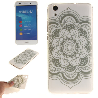 

White flowers Pattern Soft Thin TPU Rubber Silicone Gel Case Cover for HUAWEI Honor 5AY6 II