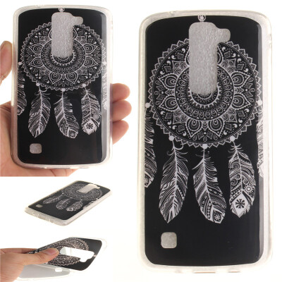 

Black wind chimes Pattern Soft Thin TPU Rubber Silicone Gel Case Cover for LG K7