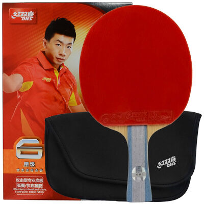 

Double double-ping table tennis racket six-star double-sided anti-plastic cross-shot long handle A6002 comes with a single set of offensive-type competitive package of new&old package random hair R6002