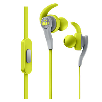 

Monster iSport Compete love sports ear style headphones one-touch wire anti-sweat earphones running headphones with headphones universal mobile phone headset green