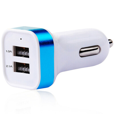 

Ferguson cabos F06803 Car Charger Dual usb Car Charger One Pushing Two Cigarettes One Tailed Triple 2A Charging Head Cigarette Car Charger Double USB Blue