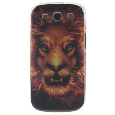 

Flame Lion Pattern Soft Thin TPU Rubber Silicone Gel Case Cover for SAMSUNG GALAXY SIII I9300