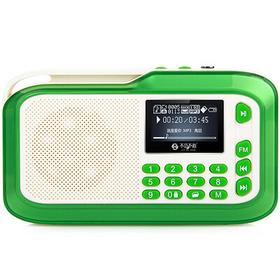 

(См. Меня здесь) LV390 карта радио старый человек Walkman старый портативный mp3-плеер мини-маленький динамик кристально-зеленый