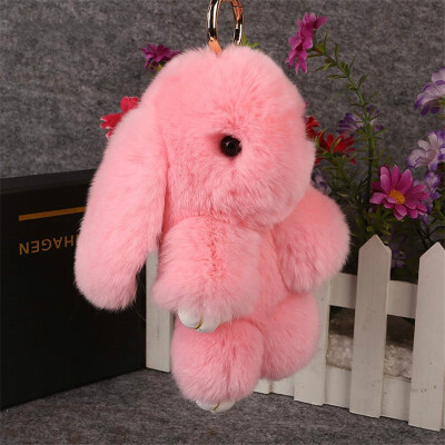 

MyMei 2016 New Rex Furs Rabbit Plush Toys Key Ring Keychain Pendant Bag Car Charm Tag Cute Mini Rabbit Toy Doll Real Fur Monster