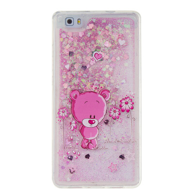 

Dynamic Quicksand Glitter Liquid Soft TPU Case Cover For HUAWEI P8LITE