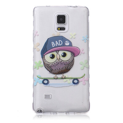 

Сова Pattern Мягкий тонкий ТПУ Резиновая крышка силиконовый гель чехол для SAMSUNG GALAXY Note 4