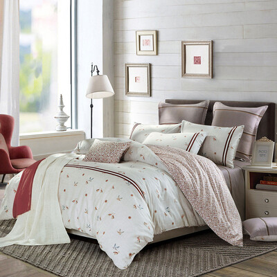

Mercury Home Textiles MERCURY Cotton satin active printing four sets of Nordic time to increase the double 18 meters bed