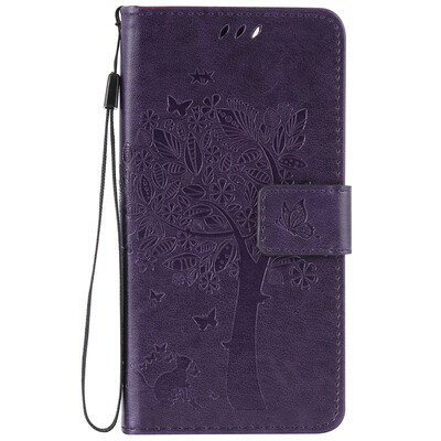 

Purple Tree Design PU кожа флип крышку кошелек карты держатель чехол для WIKO LENNY 3