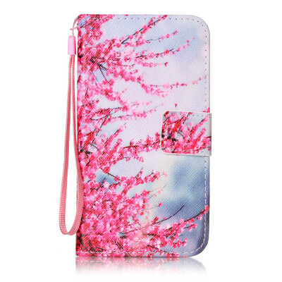 

Plum Blossom Design PU Leather Flip Cover Wallet Card Holder Case for Huawei Y5 II