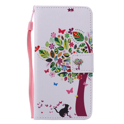 

Tree&Cat Design PU Leather Flip Cover Wallet Card Holder Case for HUAWEI P9