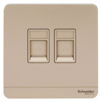 

Schneider (Schneider) switch socket phone computer socket panel is still a series of twilight gold