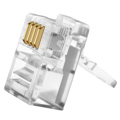 

CNCOB CN-105-2AB gold-plated 6P2C crystal head 2-cell phone crystal head phone line RJ11 crystal head connector (100 / bag