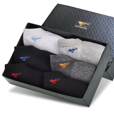 

【Jingdong Supermarket】 Seven wolves socks men's socks socks breathable sports wind cotton socks 6 double gift box are mixed color (91743-6)