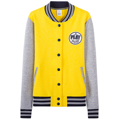 

Semir Ladies Printed Jacket Baseball Skirt Jacket Korean Student 12116080004 Dark Blue L