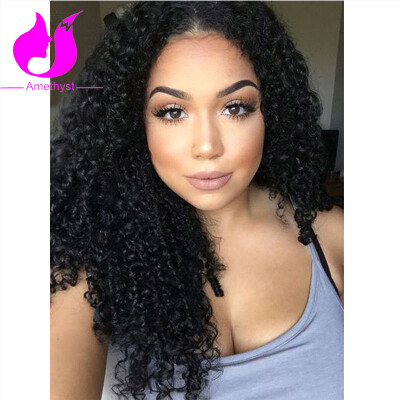 

Amthyst Kinky Curly Clip In Hair Extensions For Black Women 8PcsSet Tight Curly Clip In Hair Full Head