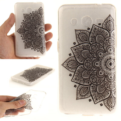 

Black half flower Pattern Soft Thin TPU Rubber Silicone Gel Case Cover for SAMSUNG GALAXY Core 2G355H