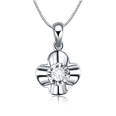 

Seven Seasons (SEVEN DEGREE) S925 Серебряное ожерелье Женский кулон Простой цирконий Zenith Trimmed Chain Chain Girlfriend День святого Валентина подарок с коробкой 45 см Абердин