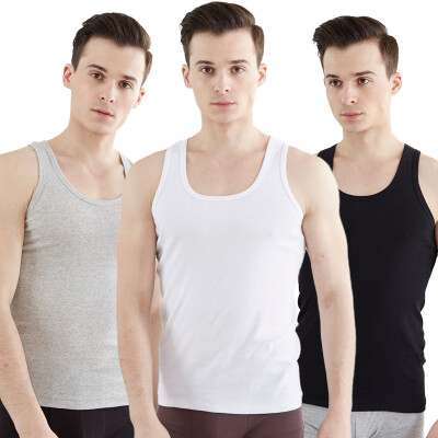 

Small nurse men's vest cotton round neck vest male 3 gift box loose loose large code JMB009 comfortable breathable sweat sweat dampness 1 black 1 white 1 gray XXL (180/110)