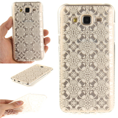 

Half white flowers Pattern Soft Thin TPU Rubber Silicone Gel Case Cover for Samsung Galaxy J5 2015