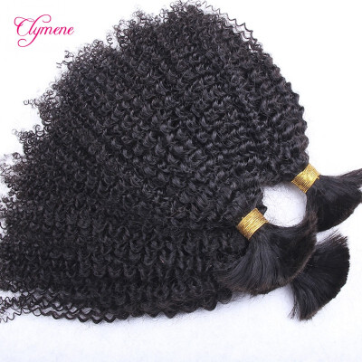 

Free shipping 3 pcs /lot Human hair Bulk Virgin Unprocessed Brazilian Bulk Hair Extensions Braiding Kinky curly Bulk hair