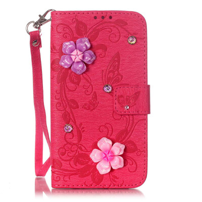 

Rose Butterfly Style PU Leather Flip Cover Wallet Card Holder Case for SAMSUNG S6EDGE PLUS