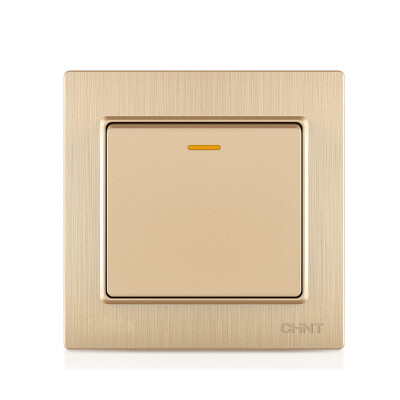 

Zhengtai (CHNT) socket panel two open multi-control switch panel brushed gold 7L series NEW7-L07202A