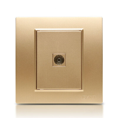 

Zhengtai CHNT socket panel switch socket TV socket champagne gold 7L series NEW7-L20102