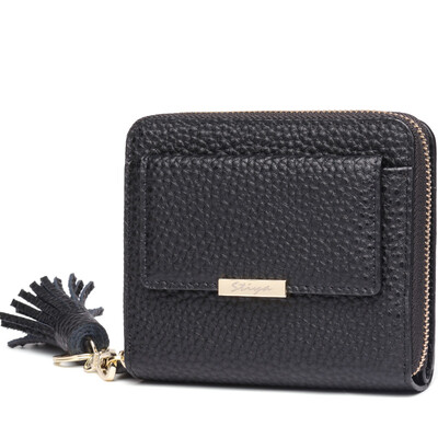 

Siti Я. / STIYA г-жа бумажник новый ужин Wristlet Кошельки женские модели короткий параграф кожаный бумажник карты пакет маленький черный кошелек 86S3051004