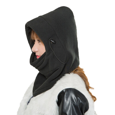 

Bovnik Winter Hat Windproof Wrinkle Fleece Hat Thicker Cs Cap Masks Head Cover Riding Fleece Bloary Neck Set Tiger Tiger Black