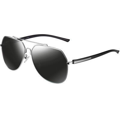 

EYEPLAY) sunglasses men's fashion silver frame mercury film polarized sunglasses island glasses eyes 6009M C2 61mm