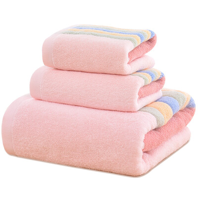 

Yong Liang towel home textiles cotton color of the square towel towel towel three sets of pink