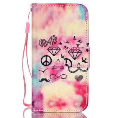 

Pink Design PU Leather Flip Cover Wallet Card Holder Case for IPHONE 5