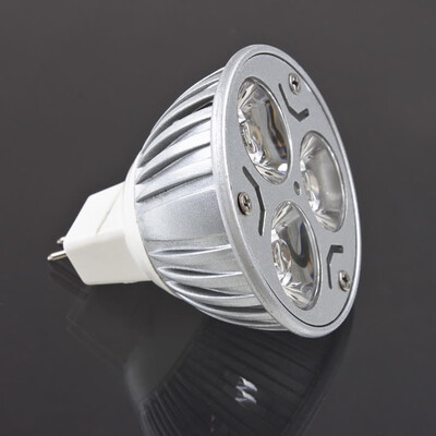

3 LED MR16 3W AC DC 12V теплый / холодный белый свет пятна светильника шарика Downlight