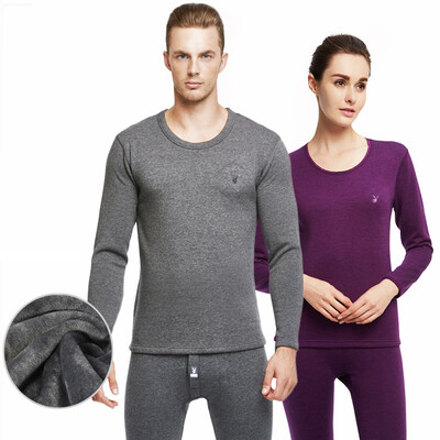 

Playboy thermal underwear men thickening plus velvet warm suit mens wool winter autumn clothing long pants mens gray