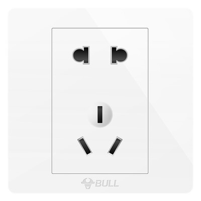 

Bull BULL switch socket G07 series 10A five-hole socket 86 type panel G07Z223 white