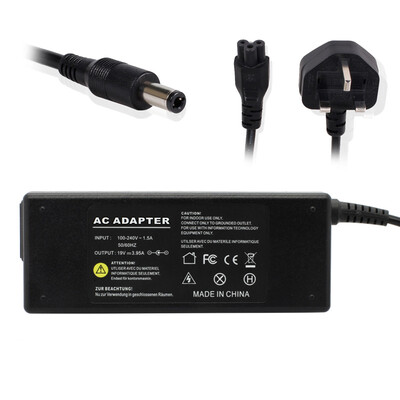 

75W 19V 3.95A AC Adapter Charger for Toshiba Laptop Adapter UK Plug