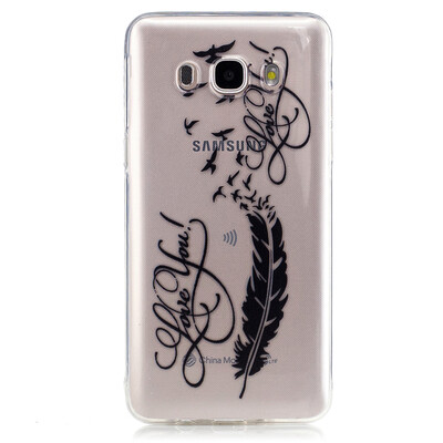 

LOVE Перья Pattern Мягкий Тонкий TPU Резиновый Силиконовый гель Чехол для SAMSUNG Galaxy J5 2016/J510