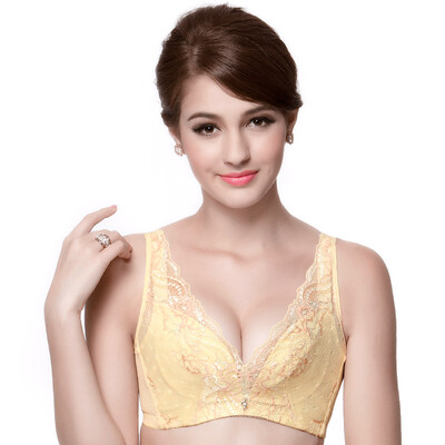 

QIANNAIMEI ultra-thin bra breathable steel ring adjustable underwear large size