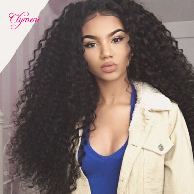 

Full 180% density Curly Wigs Human hair lace front Brazilian Virgin Wigs with Baby hair Unprocessed Lace Front Glueless wigs Free