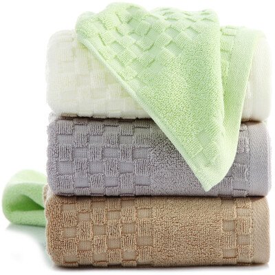 

Sanli Bath towel Pure Cotton 4 PCs 32 *74cm / 35 *74cm Sculpted Grid / Long Stapled Cotton