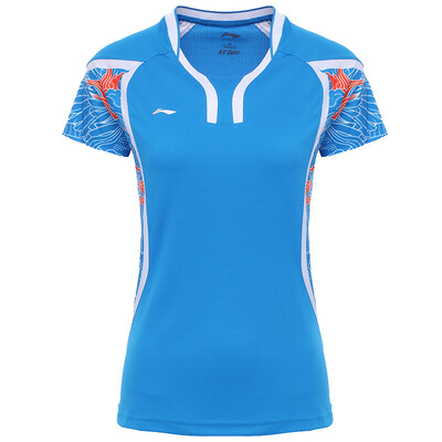 

Li Ning LI-NING AAYL104-3 Бадминтон Женские конкурсные топы Bright Blue XL