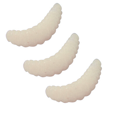 

MyMei 100Pcs Soft Plastic Fishing Lures Artificial Baits Maggots Worms Fish Tackle CY